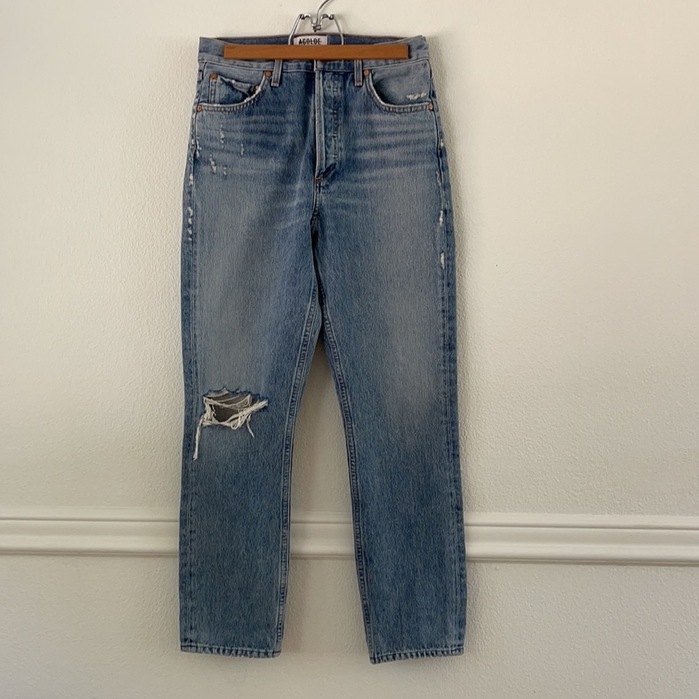 Agolde Riley Endeavor high rise straight crop 25